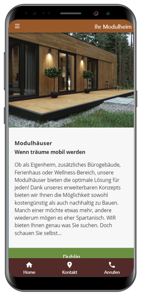 App - PWA Referenz Modulheim