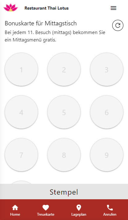 Treuekarte Beispiel Thai Lotus