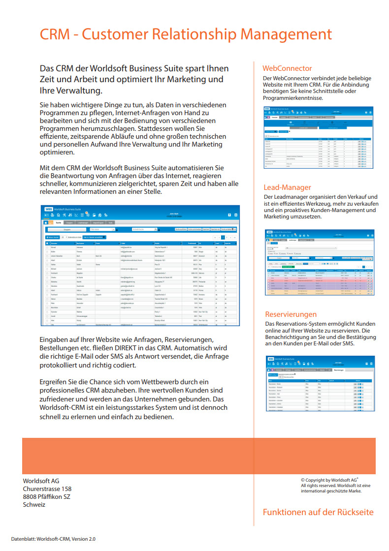 CRM Datenblatt