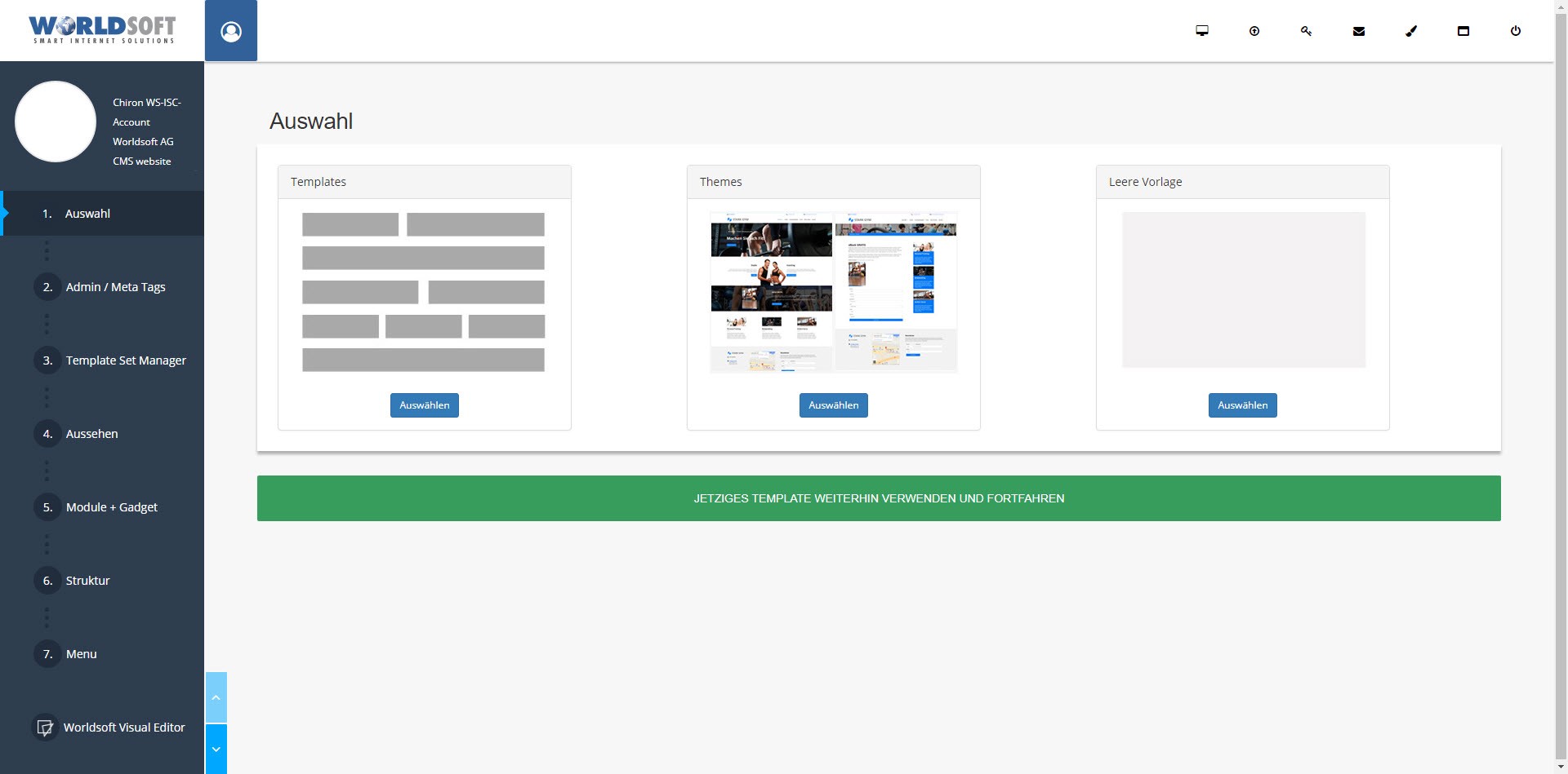 Neues Worldsoft-CMS mit Worldsoft Visual Edit